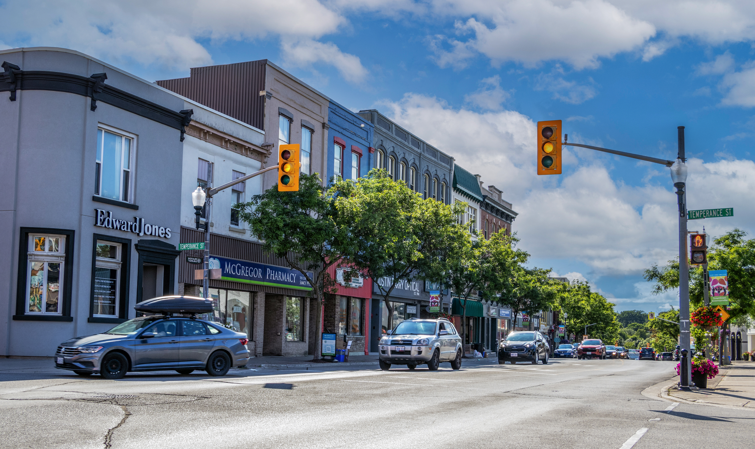 Historic downtown Bowmanville Ontario — King Street Victorian streetscape